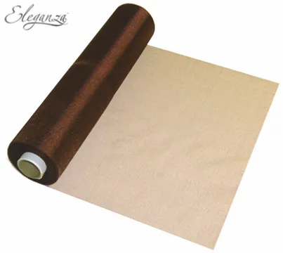 Eleganza Organza Roll Chocolate Brown 29cm x 25M