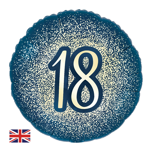 Oaktree Age 18 Navy & Gold 18" Foil Balloon