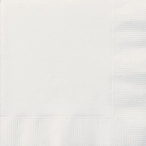 Unique 20 Pack Luncheon Napkins Bright White