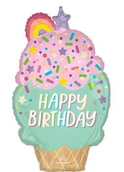 Anagram Ice Cream Party 30" Foil Balloon