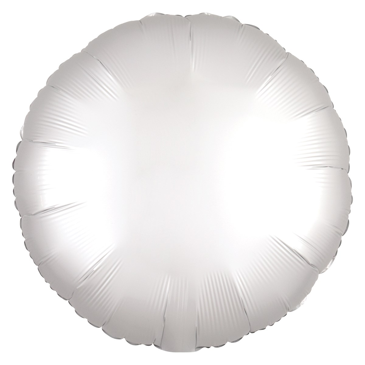 Anagram Foil Balloon Satin Luxe White Round 18"