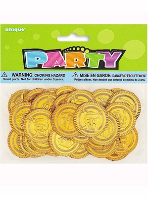 Unique Party Favours Pirate Treasure Coins 30pk