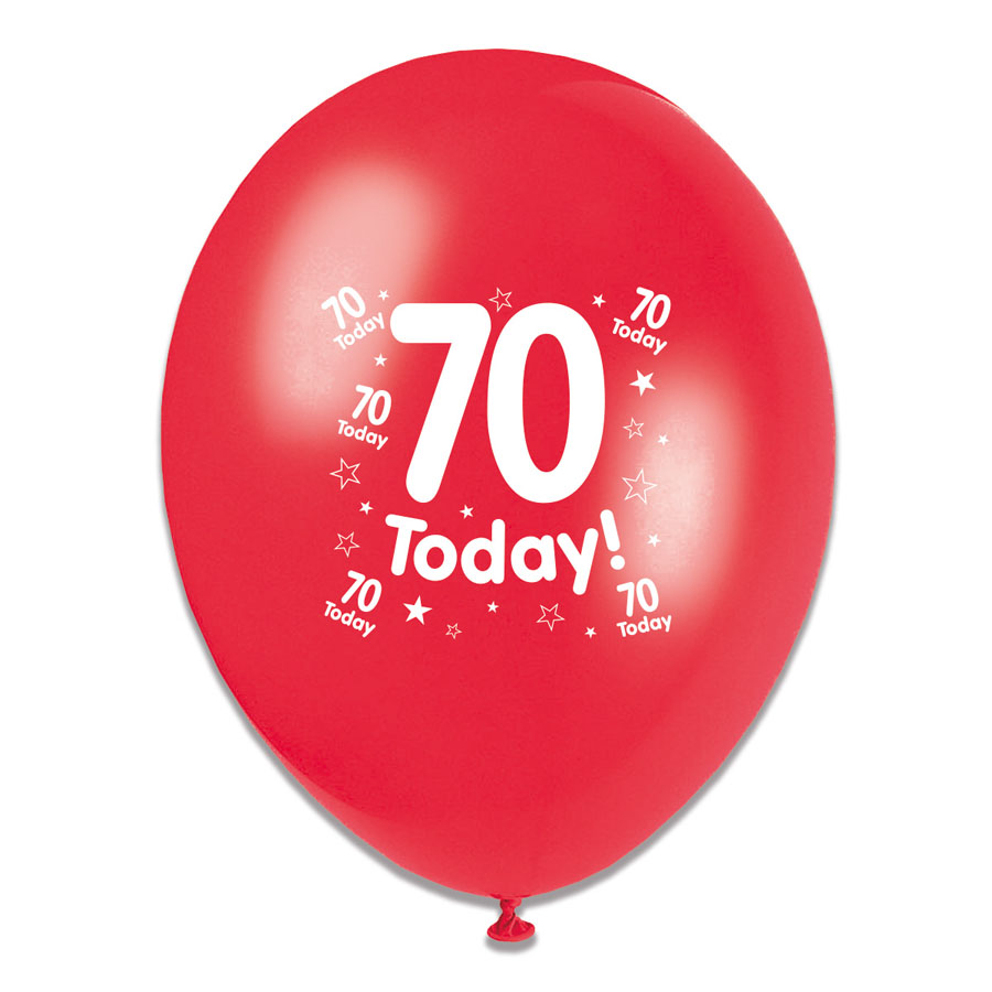Tiger Feet Age 70 Birthday 10" Balloons 6x8pk