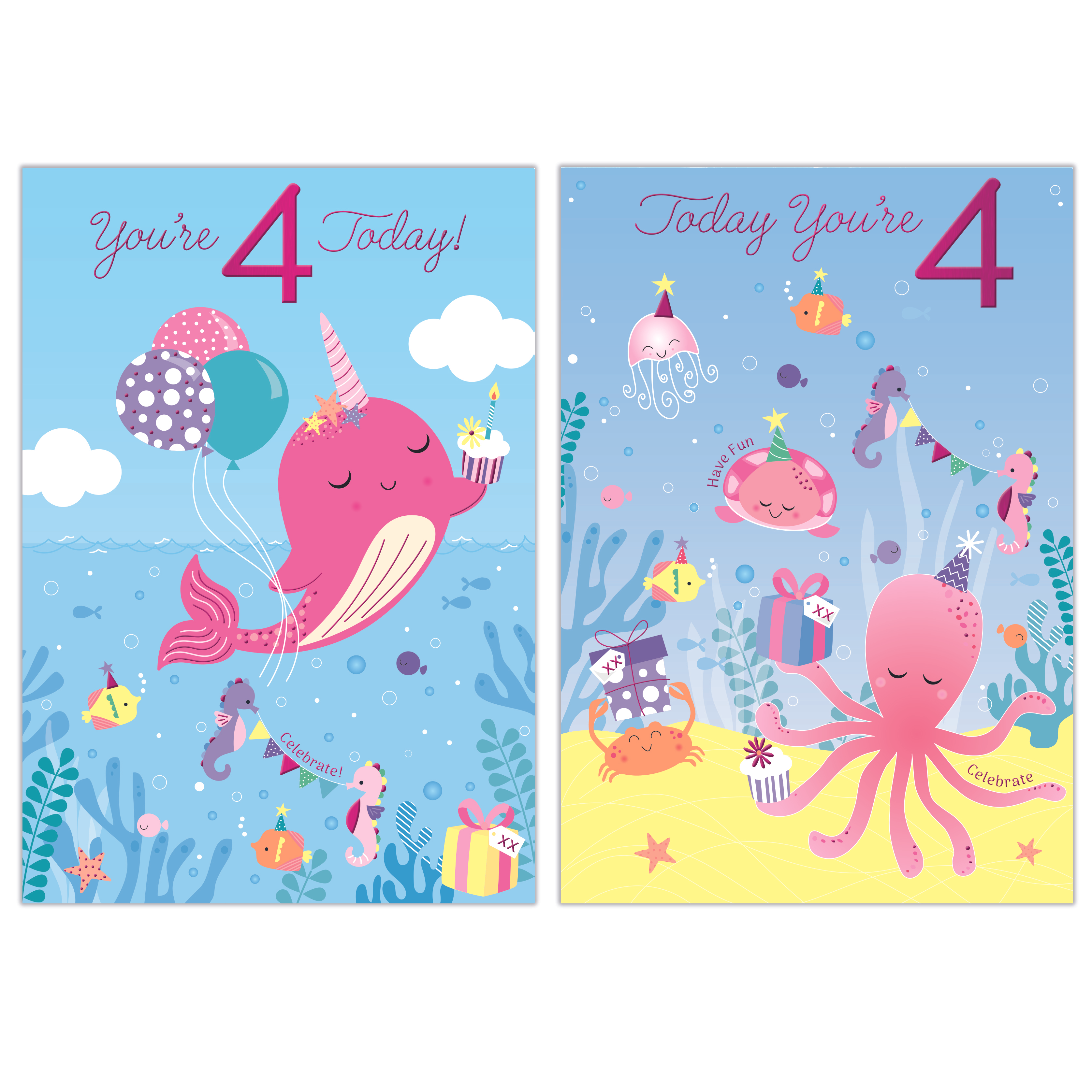 Poppyhill 12 Pack Cards C50 Birthday Age 4