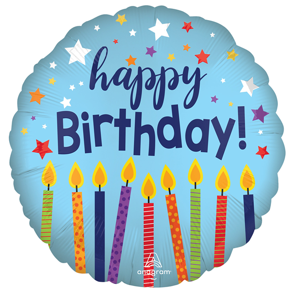 Anagram Satin Candles 18" Foil Balloon