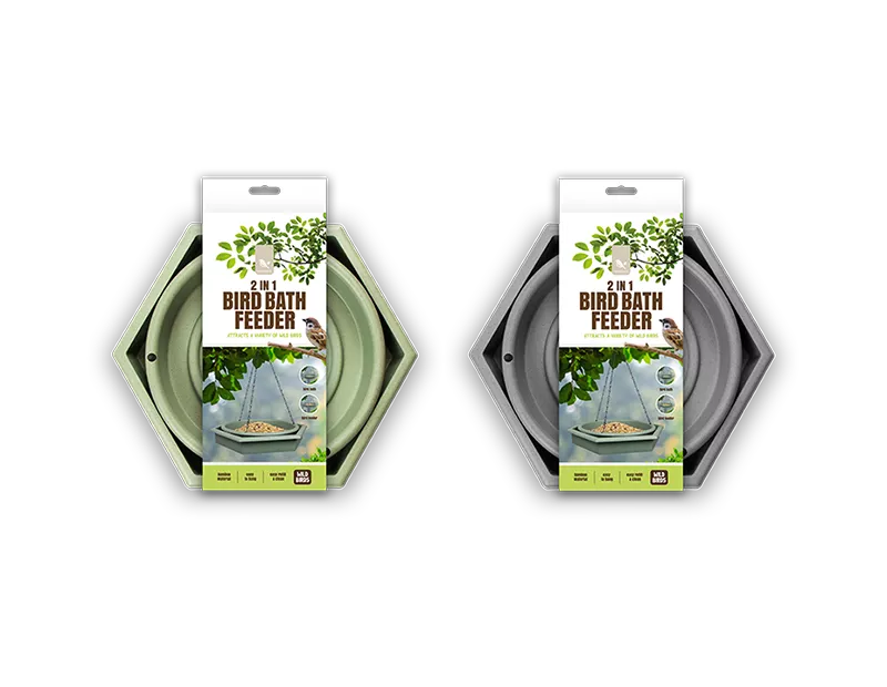 2 in 1 Bird Bath & Feeder (Colour May Vary)