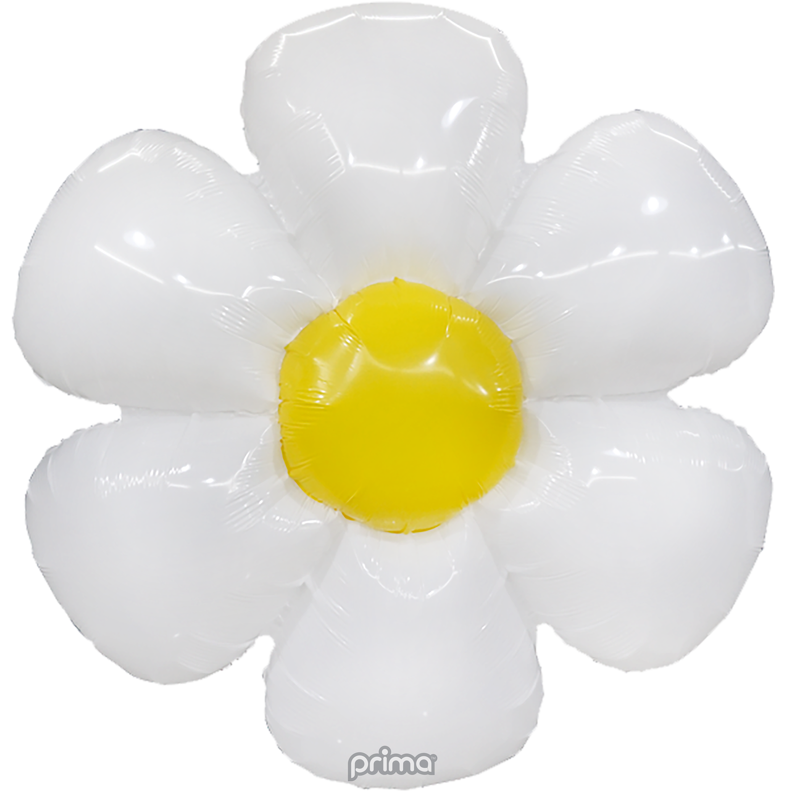Foil Balloon 24" Shape Air-Filled White Daisy