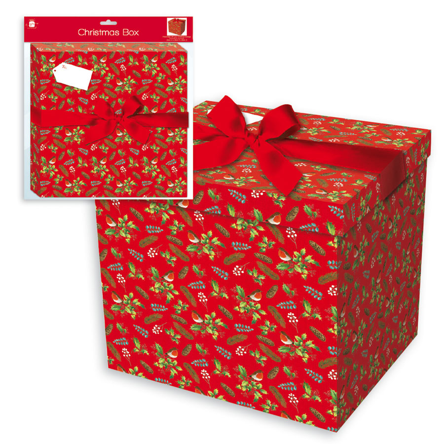 Box Xmas 27x27x27cm Ho Ho Ho