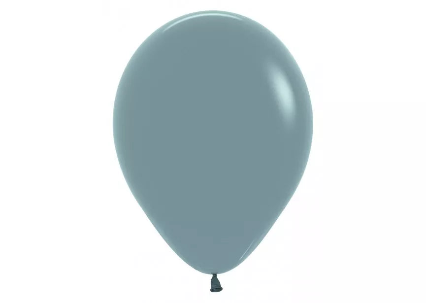 Sempertex Pastel Dusk Blue 12-inch latex balloons, 12-pack, perfect for decorations and celebrations, vibrant pastel blue color.