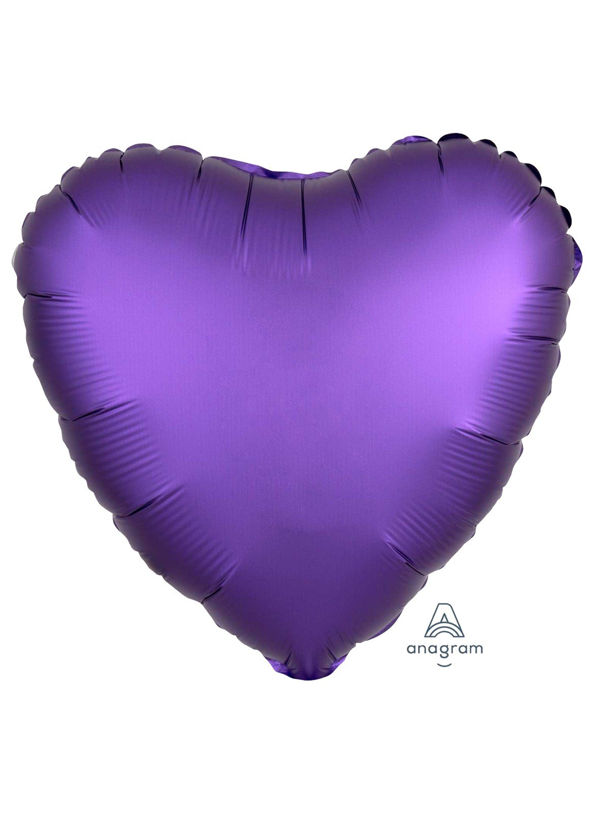 Anagram Foil Balloon Satin Luxe Purple Heart 18"