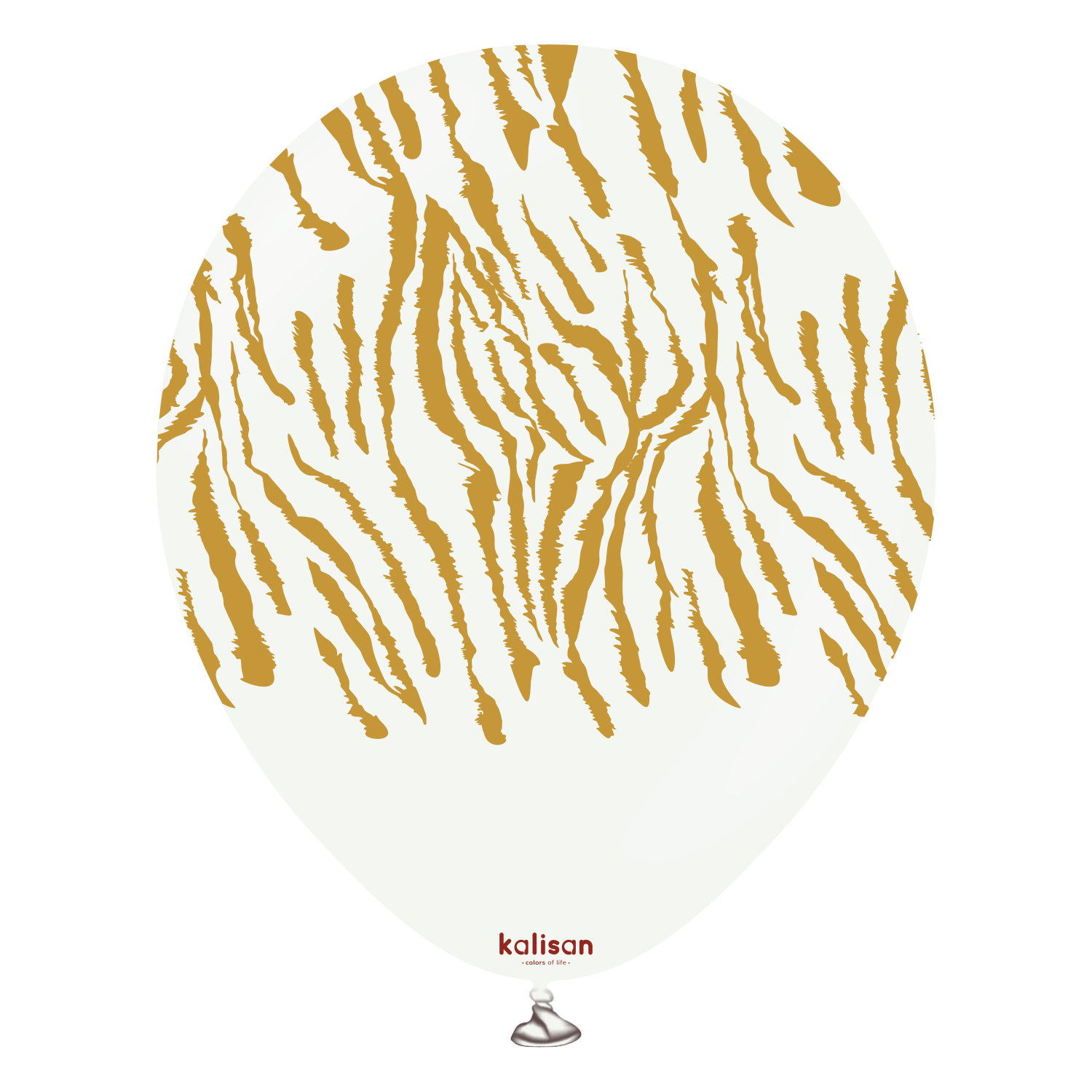 Kalisan Safari Tiger White 12" Latex Balloons 25pk