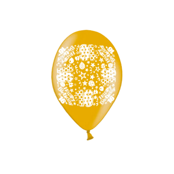 Age 16 Latex Balloons 9" 10pk