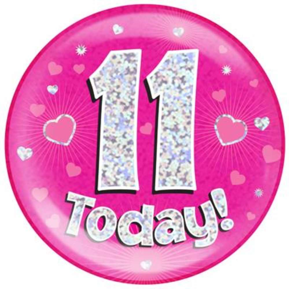 Oaktree Badge 11 Today Pink Jumbo 6