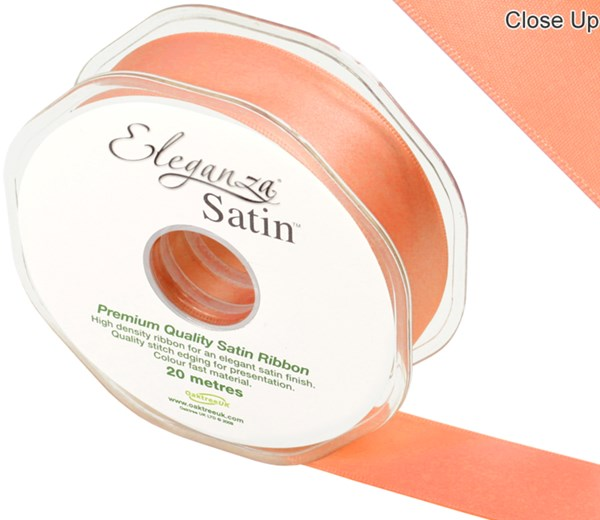 Eleganza Ribbon Satin Coral 25mm x 20m
