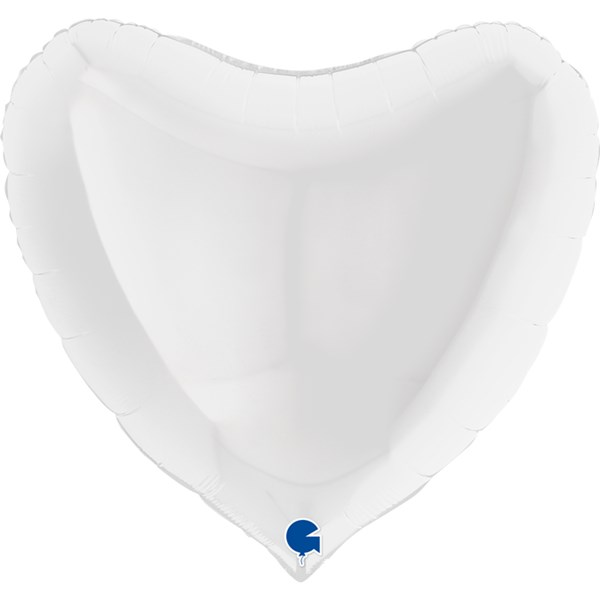 Grabo Foil Balloon White Heart 36"