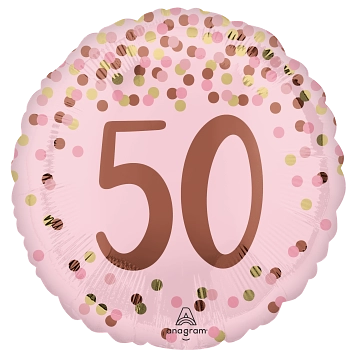 Anagram Foil Balloon Pretty Pink 50th Birthday 18