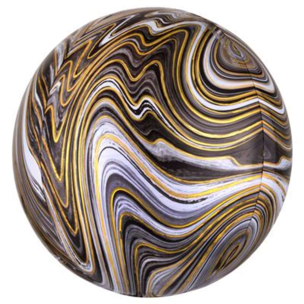 Anagram Foil Balloon 16" Orbz Marblez Black