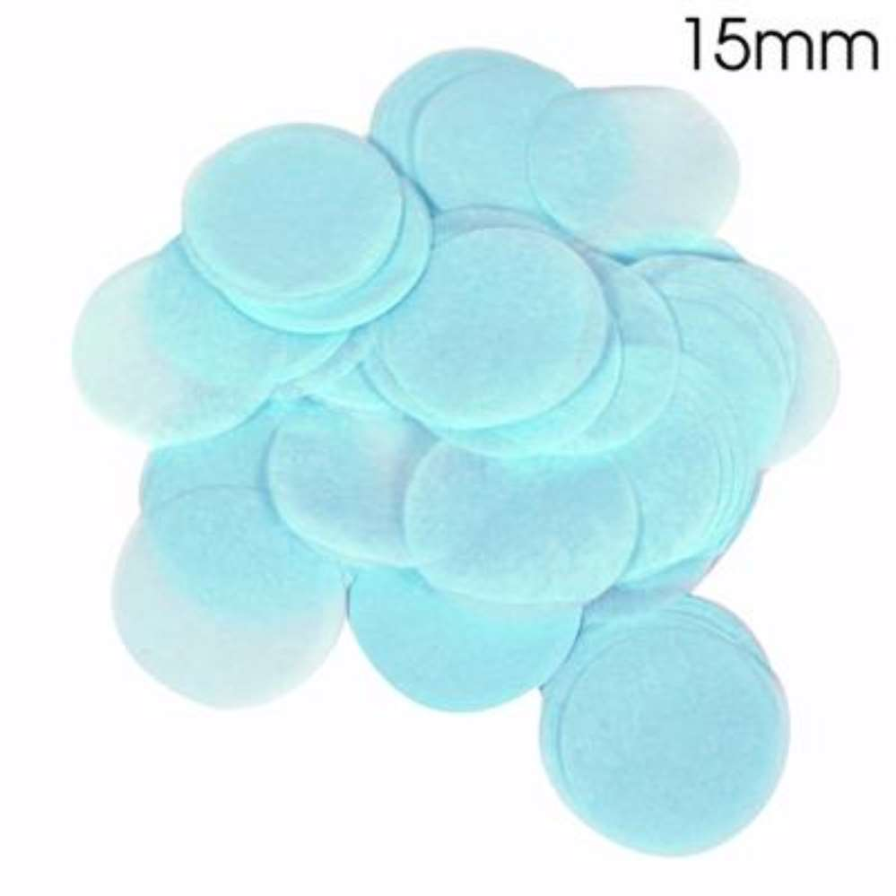 Confetti Round Bio-Degradable 15mm 14g Light Blue