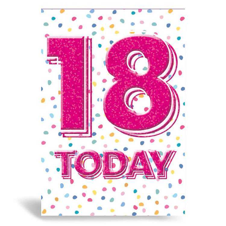 Prelude Pzazzle C50 Birthday Age 18 6pk