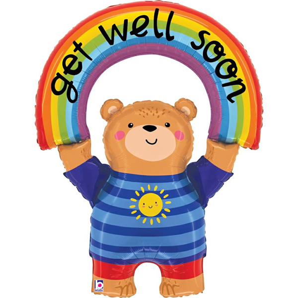 Grabo Get Well Soon Bear 39" Foil Balloon