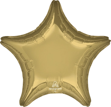 Anagram Foil Balloon White Gold Star 18"