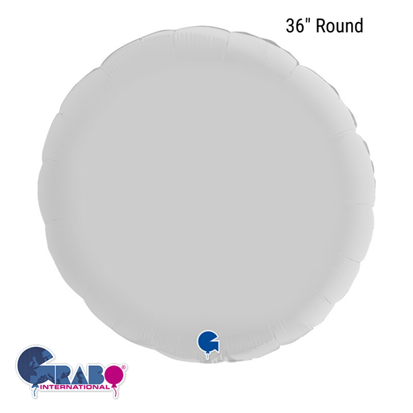 Grabo Foil Balloon Satin White Round 36"