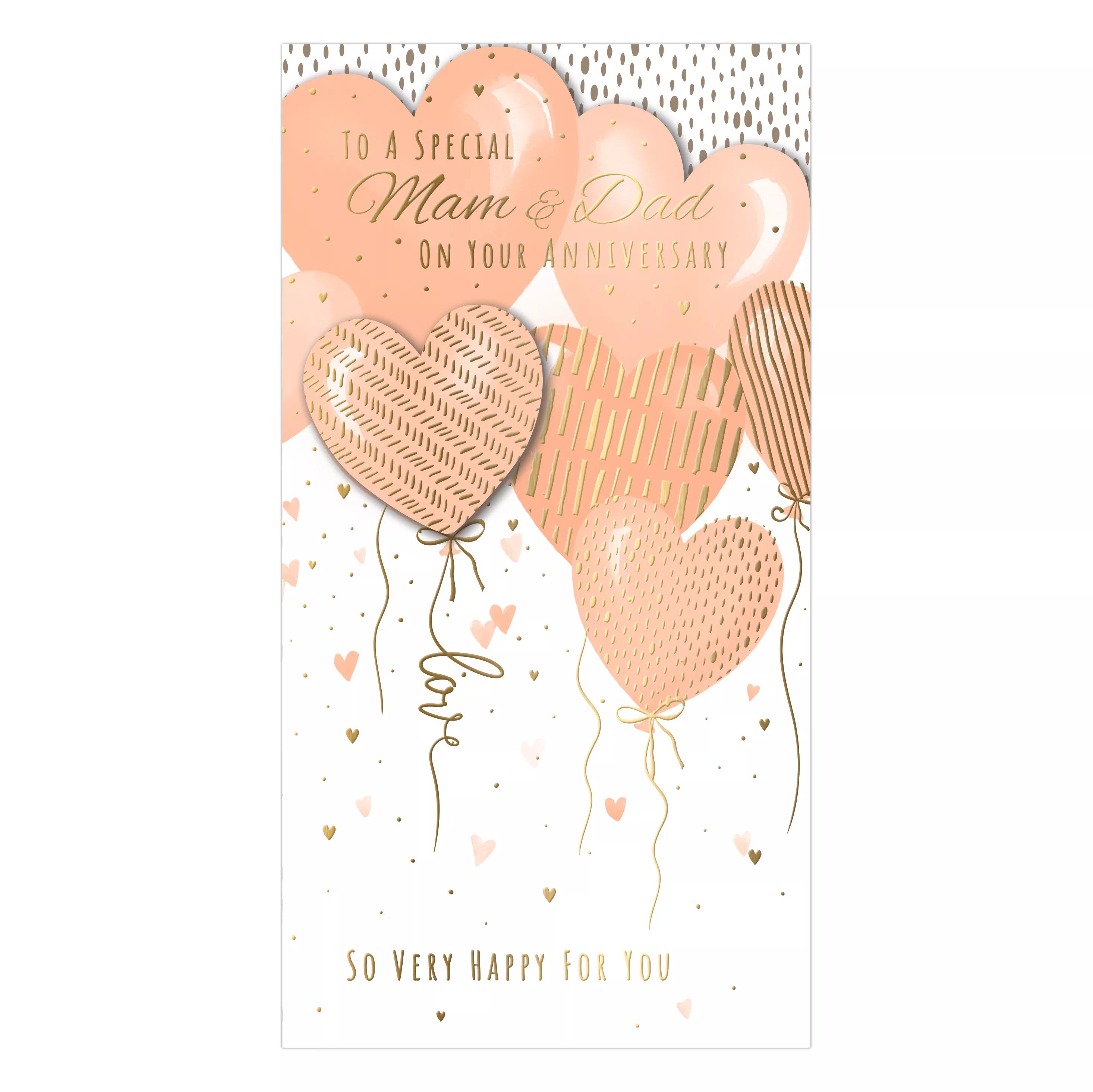 Prelude C55 Anniversary Mam & Dad greeting cards, 6-pack, featuring celebratory designs for special occasions