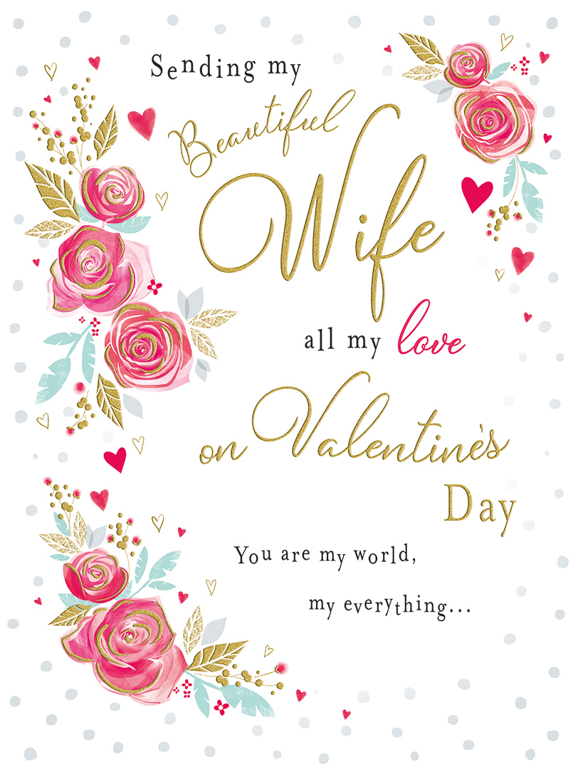 Regal 6 Pack Cards L3 Valentine's Day Wife Flowers