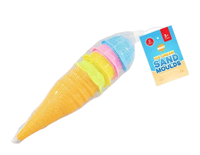 Colorful Gem Imports sand mold ice cream toy for kids, perfect for creating fun sand and ice cream shapes during playtime.