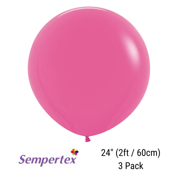 Sempertex Fashion Fuchsia 24" Latex 3pk