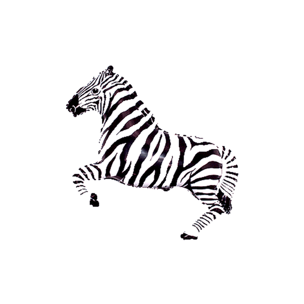 Zebra 14" Mini Shape Foil Balloon