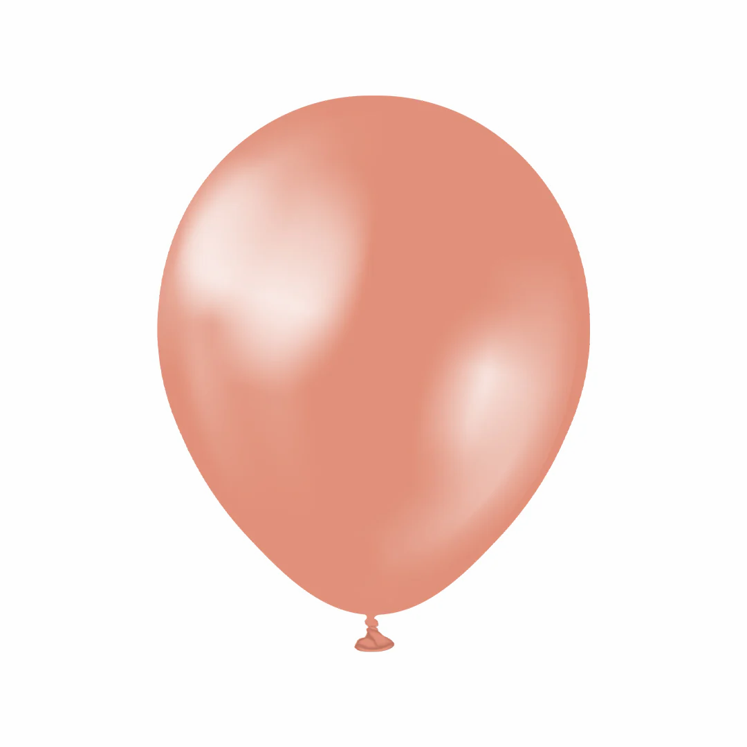 Kalisan 100-pack metallic rose gold latex balloons, 5-inch size, perfect for decorating events and celebrations.
