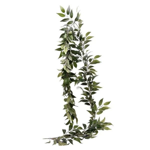Green Ruscus Leaf Garland 190cm