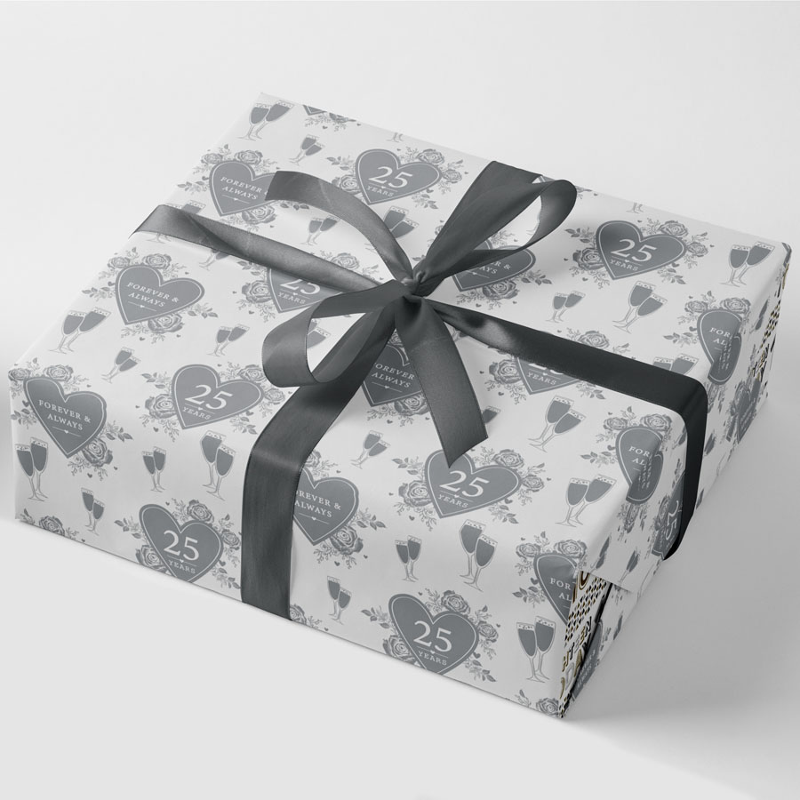 Giftwrap Silver Anniversary 24pk