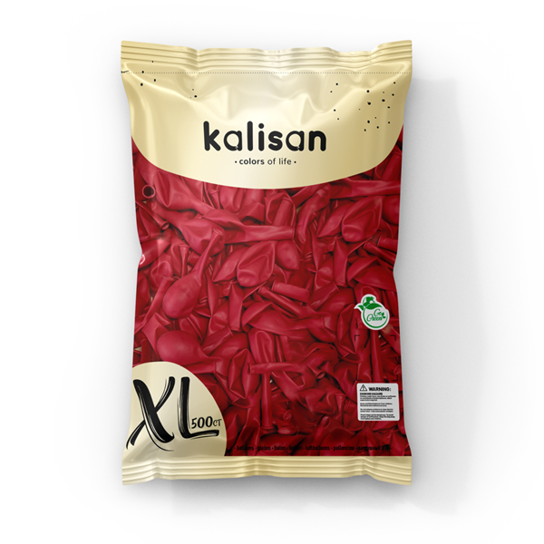 Kalisan Standard 12" Red Latex Balloons 500pk