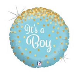Grabo It's A Boy Confetti 18" Foil Balloon