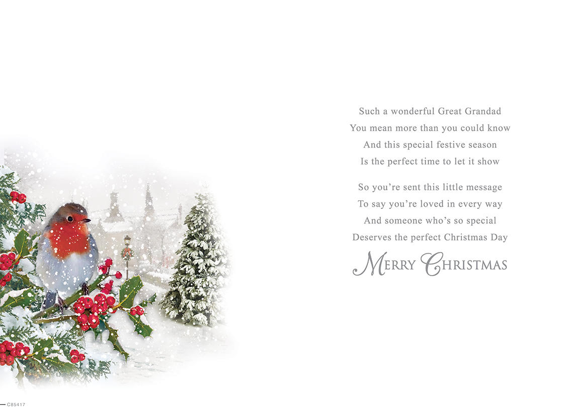 Regal 6 Pack C75 Cards Christmas Great-Grandad