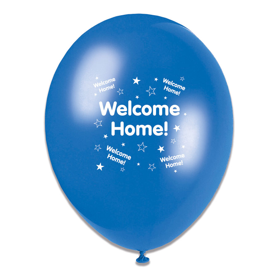 6 x 8pk Latex Balloons Welcome Home
