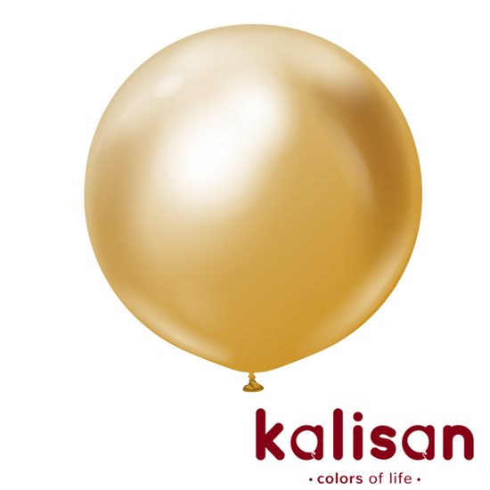 Kalisan 36" Mirror Gold Latex Balloons 2pk