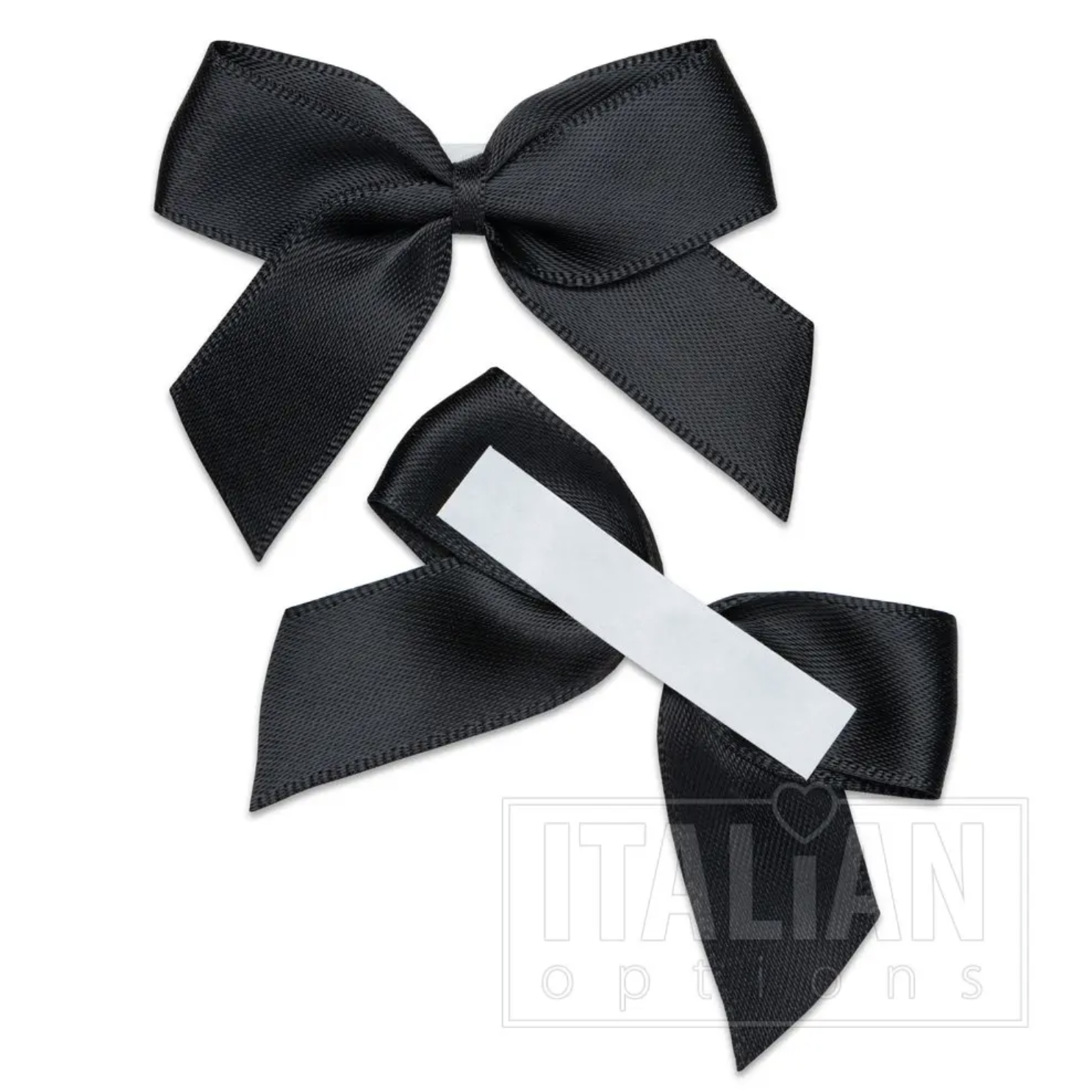 Satin Black Ribbon Bows 5cm 12pk