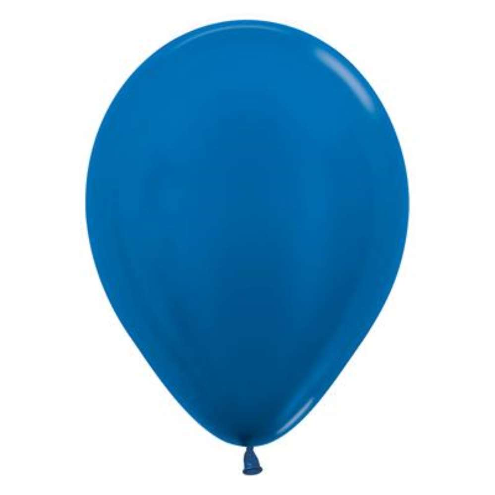 Sempertex Metallic Blue 12" Latex Balloons 50pk