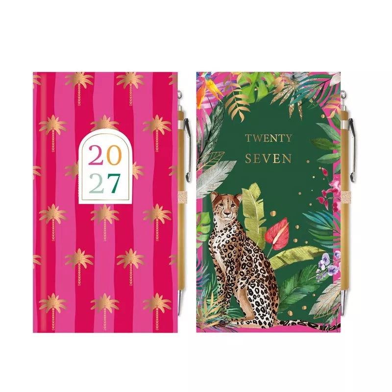 Diary Slim WTV W/Pen Tropical 2027 12pk