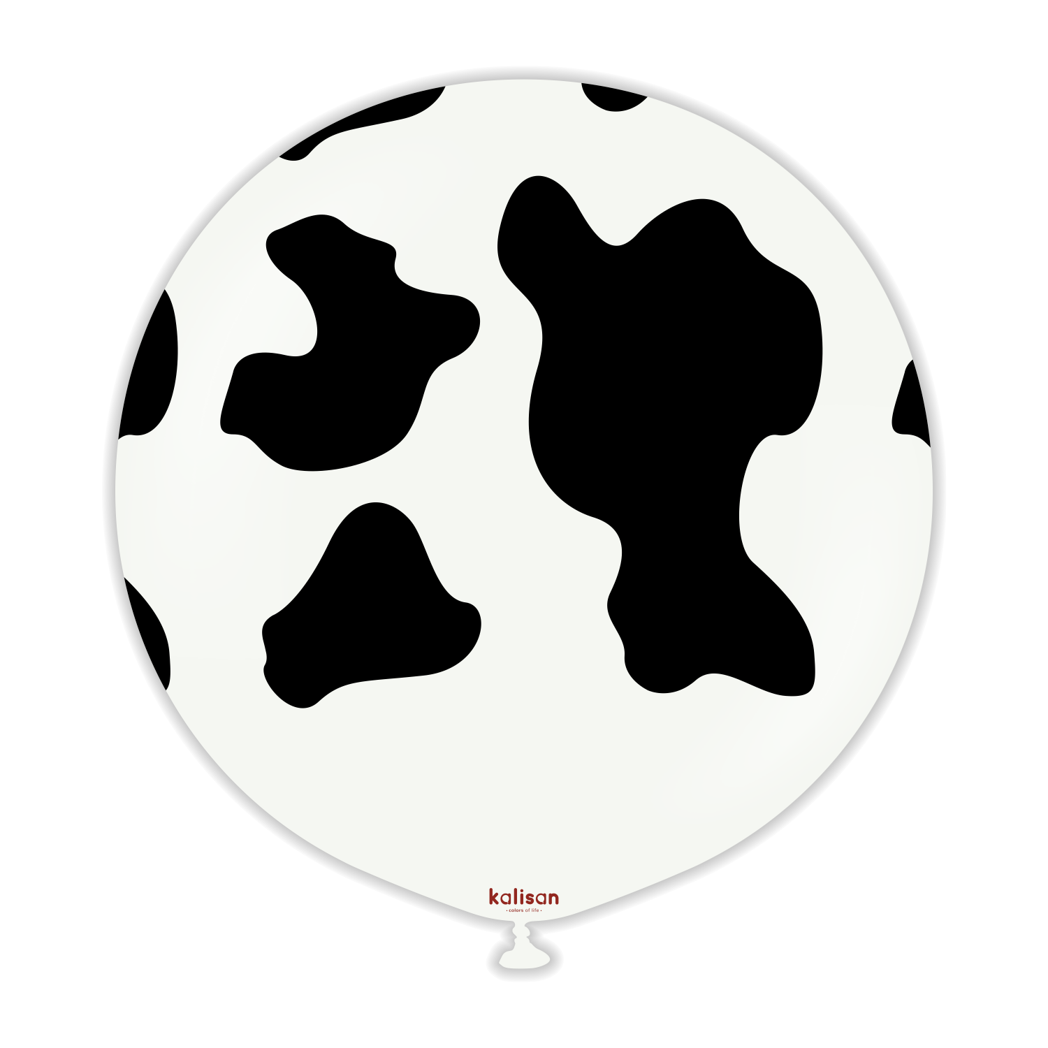 Kalisan Safari Cow White/Black 24" Latex