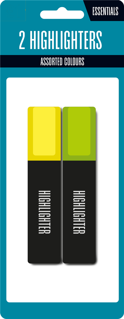 2pk Highlighters Coloured Assorted