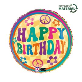 Grabo Foil Balloon Groovy Birthday Daisies 18