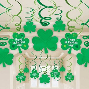 Amscan St Patrick's Swirl Decorations 30pk