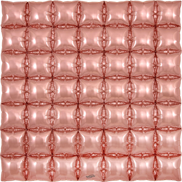 Oaktree Foil Balloon Rose Gold Waffle 36"