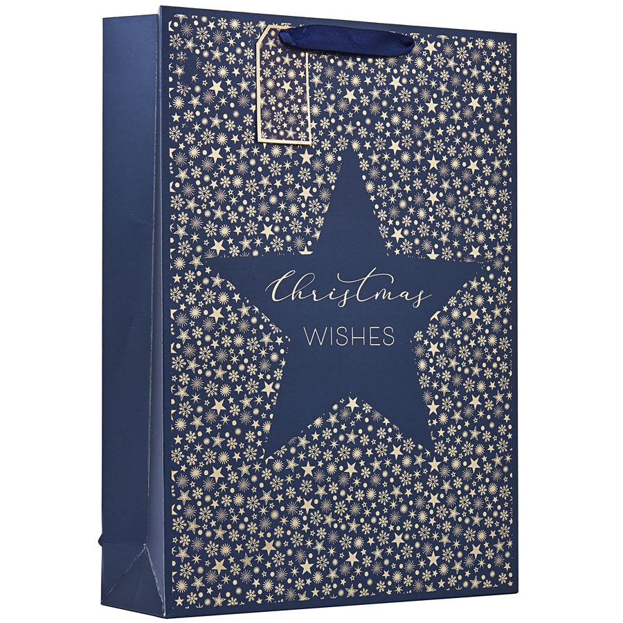 Gift Bags Christmas Star Extra Large 6pk