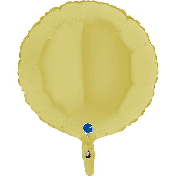Grabo Foil Balloon Matte Pastel Yellow Round 18"