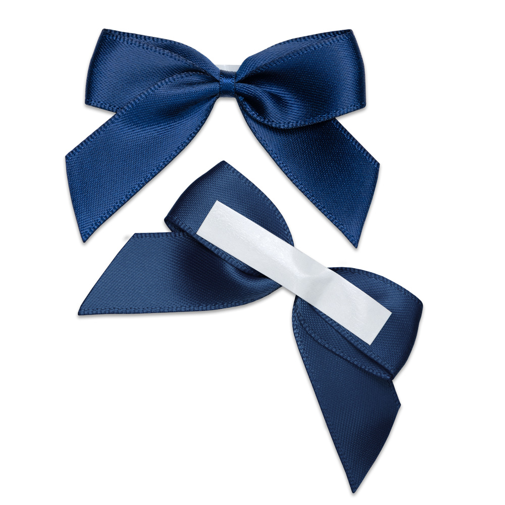 Italian Options 12 Pack Ribbon Bows Navy Blue 5cm
